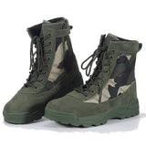 Men's Military Boots Combat Ankle Tactical Shoes Work Safety Motocycle Mart Lion Green Camo 36 