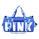 Travel Bag Sports Gym Bag Printed Handbag Shoulder Bag Large-capacity Storage Backpack  Travel Bags  Travel  Mesh Mart Lion Blue  
