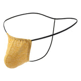 Men's Winter G-strings Thongs Lingerie Underwear Warm Soft Tangas Thongs Underpants MartLion Yellow S 1pc