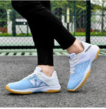 Genuine Leather Badminton Shoes Men's Light Weight Volleyball Sneakers Footwears MartLion   