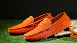 Men's Leather Loafers Casual Shoes Moccasins Slip On Flats Driving Mart Lion   