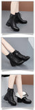 Female Ladies Women Leather Ankle Boots Platform Winter Plush Fur Warm Shoes MartLion