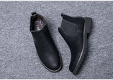 Genuine Leather Chelsea Boots Men's Winter Shoes Autumn Warm MartLion   