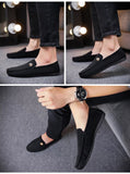 Off-Bound Men's Casual Shoes Bee Suede Loafers Flats Driving Soft Moccasins Footwear Slip-On Walking Mart Lion   