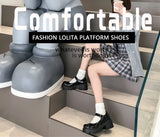  Lolita Shoes Women Mary Jane Shoes Vintage Girls Students JK Uniform High Heel Platform Shoes Cosplay MartLion - Mart Lion