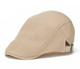 Breathable Mesh Newsboy Cap Men's Boina Cabbie Cap Summer Autumn Streetwear Golf Hat Gorras Planas Flat Caps for Women MartLion   