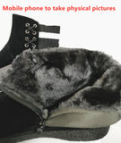Winter Women's Snow Boots Suede Thick-Soled Ankle Non-Slip Plus Velvet Warmth Ladies Casual Martin Mart Lion   