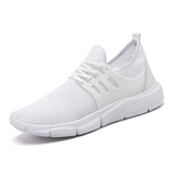 Summer Men's Casual Sport Shoes Mesh Running Sneakers Breathable Designer Tennis Training Jogging Walking Mart Lion White 39 