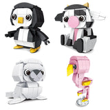 Ideas Animals Series Cat Dog penguin Koala Cow Flamingo Sea lion owl Building Blocks Model Sets Bricks Classic Movie Toys Mart Lion   