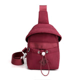 Women Bag Casual Canvas Chest Female Travel Small Crossbody Chest Sport Outdoor Waist Packs Mart Lion Red chest bag  