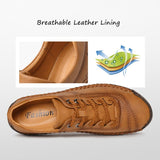 Fotwear Men's Leather Shoes Outdoor Lace Up Walking Classic Leisure Sneakers Brown Designer Zapatos Mart Lion   