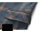 Plaid Designs Lapel Men's Suit Tailor Made Groom Tuxedos Wedding 3 Piece Suits Blazer (Jacket+Pants+Vest) Mart Lion   