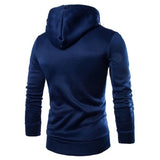 Men's Hoodies Long Sleeve Sweatshirts for Men Zipper Hooded Pullover Neck Mens Sweatshirt Top Jacket Coat Black Sweater MartLion   