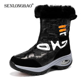 Waterproof Winter Women Boots Warm Plush Snow Outdoor Non-slip Winter Sneakers Platform Ankle Boots Mart Lion   