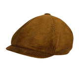 Retro Winter Caps Men's Corduroy Newsboy Hat Woman Flat Cap Warm Cap Dad Outdoors Casual Octagonal Cap Gatsby Hat MartLion Brown M 56-58CM 