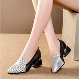 women cute sweet green slip on heel pumps for party ladies casual comfort shoes MartLion   