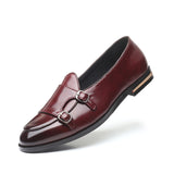 Men's Cusual Leather Shoes Wedding Party Slip-on Buckle Loafers Moccasins Driving Flats Mart Lion   