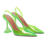 Transparent PVC Women Pumps Cup Heeled Summer Jelly Shoes Elegant High heels Party Prom MartLion   