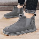 Off-Bound Winter Men's Boots Warm Fur Snow Waterproof Suede Leather Furry Ankle Fluff Plush Outdoor Mart Lion   