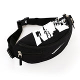 Men's Waist Bag Neutral Outdoor chest Zipper Canvas Messenger Sport Chest pack teenager Zip Belt Money Purs Mart Lion White waist bag  