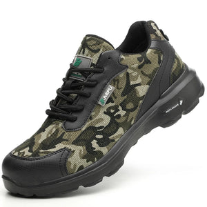 Camouflage Indestructible Shoes Anti-Puncture Safety Steel Toe Work Sneakers Combat Boots Safety Military MartLion Camouflage 36 