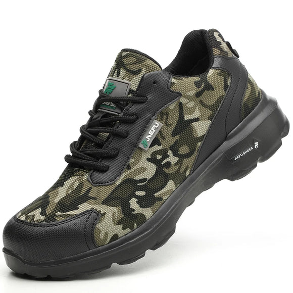  Camouflage Indestructible Shoes Anti-Puncture Safety Steel Toe Work Sneakers Combat Boots Safety Military MartLion - Mart Lion
