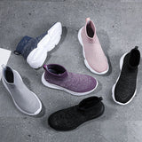 Women Platform Sneakers Casual Shoes Slip On Sock Trainers Plush Lightweight MartLion   