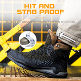 Men's Boots Steel Toe Shoes Work Safety Anti-puncture Work Sneakers Lightweight Winter MartLion   
