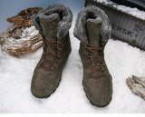 Winter High Help Men's Snow Boots Waterproof Fur Thick Plush Warm Ankle Mart Lion   