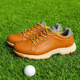 Men's Golf Shoes Waterproof Golf Sneakers Outdoor Golfing Spikes Shoes Jogging Walking Mart Lion   