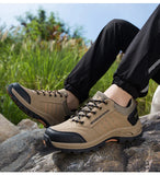 Winter Men Leather Casual Shoes Women Warm Fur Sneakers Lace Up Adult Footwear Plush Summer Walking Footwear Black Sole MartLion