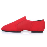 Jazz Latin Salsa Stretch Dance Shoes For Women Jazz Ballet  Unisex ballroom PU Canvas MartLion Red 2 Rubber sole 40 CHINA