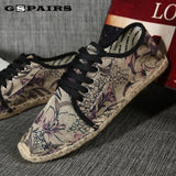 Men's Shoes Casual Lace Up Espadrilles Summer Canvas Hemp Rope Breathable Footwear Zapatos Hombre Unisex Mart Lion   