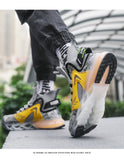 High-top Men's Blade Running Shoes Breathable Sock Sneakers Graffiti Jogging Antiskid Damping Sport Zapatillas Mart Lion   