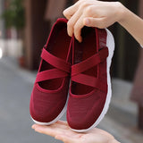 Women Flats Summer Ladies Mesh Flat Shoes Soft Breathable Sneakers Women Casual Zapatos De Mujer MartLion Red 35 