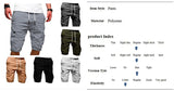 Men's Cargo Shorts Summer Bermuda Military Style Straight Work Pocket Lace Up Short Trousers Casual Mart Lion   