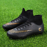 Men's  Soccer Shoes Unisex Football Cleats Ankle Boots Students Training Sneakers Kids Outdoor Sports Mart Lion see chart 4 35 