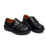 Children leather shoes kids black white school student performance shoes British casual laces soft MartLion   