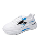Men's Shoes Sport Casual Unisex Trainers Light Breathable Sneakers Chaussure Homme Sport Running Zapatos Mart Lion White blue 35 