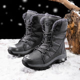 Winter Waterproof Women Men's Boots Snow Warm Non-slip Combat Women's Military Battle Mart Lion Dark Gray 36 