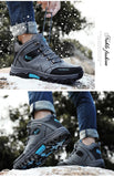  Men's Winter Snow Boots Waterproof Leather Sports Super Warm Outdoor Hiking Work Travel Shoes MartLion - Mart Lion
