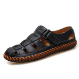 Summer Men's Sandals Leisure Beach Shoes Genuine Leather Mart Lion   