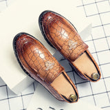 Men's Dress Shoes Type Formal Genuine Leather Pointed Toe Wedding Gentleman Homecoming Evening MartLion brown 38 