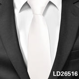  Solid Ties Men's Casual Skinny Neck Tie Gravatas Neckties Corbatas 6 cm Width Groom Tie For Party MartLion - Mart Lion