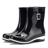 Women Rainboots Cute Spring Autumn Female Ankle Waterproof Slip-On Antiskid Shoes Wading Footwear Mart Lion   
