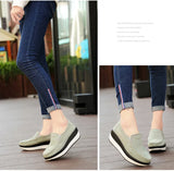 Autumn Suede Leather Wedge Women Shoes Casual Platform Sneakers Women MartLion   