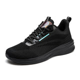 Men's Shoes Portable Breathable Running Sneakers Walking Jogging Casual Mart Lion black 39 