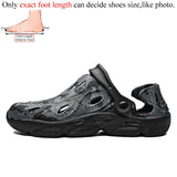 Men's Clogs Beach Sandals Summer Casual Garden Shoes Clog Lightweight MartLion Black 45 