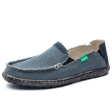 Summer Men's Canvas Shoes Espadrilles Breathable Casual Loafers Ultralight Lazy MartLion Blue 47 