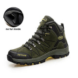 Winter Autumn Outdoor Boots Men's Shoes Adult Casual Ankle Rubber Anti-Skidding Snow Boots Work Footwear Sneakers Mart Lion 02 no fur green 39 